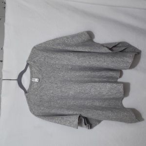 My Bodhi Womens Light Gray 100% Cashmere Poncho Soft Comfy Minimalist Lagenlook